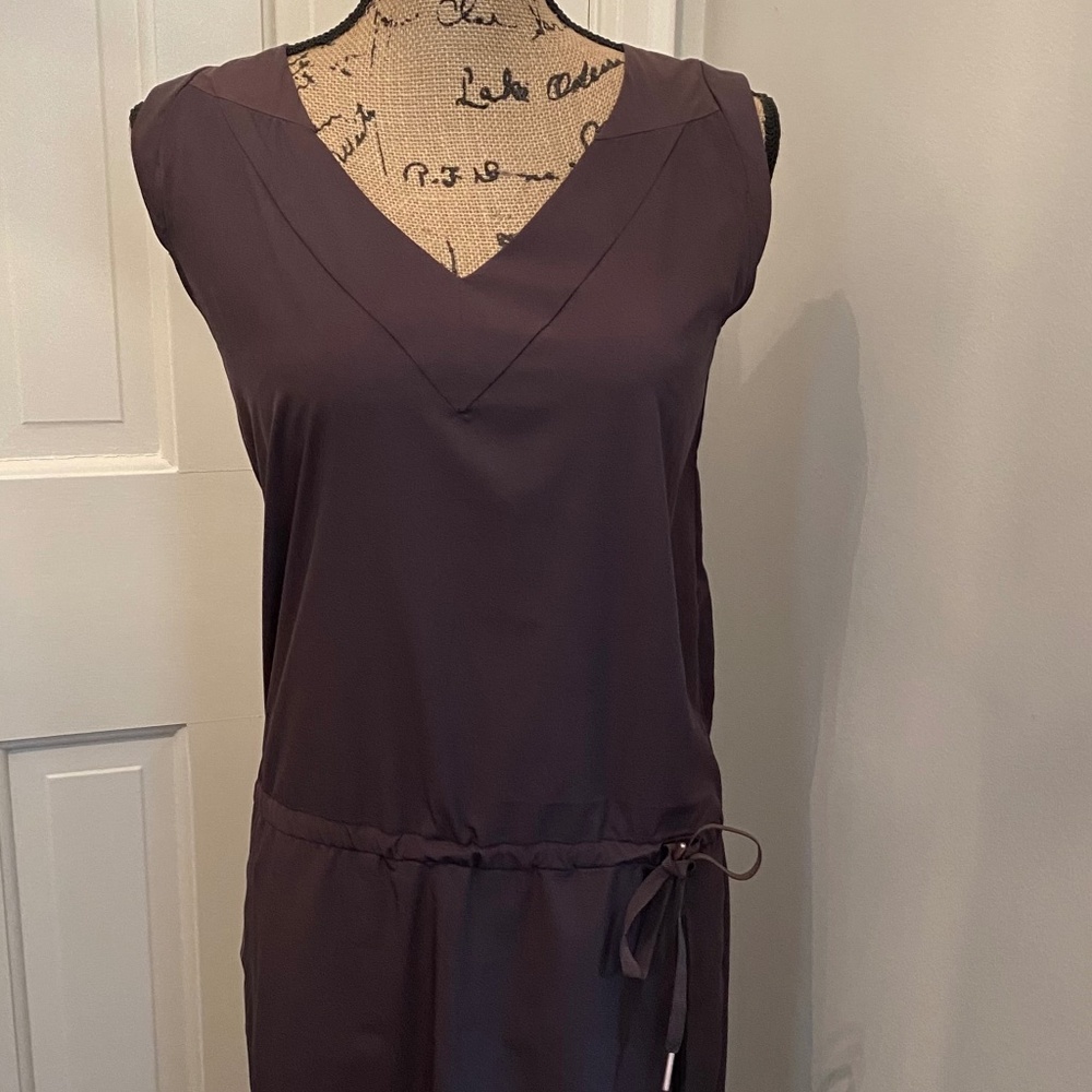 Indygena Women's Brown Tunic, Dress, Top.  Short, Drawstring Waist. Poly. XS